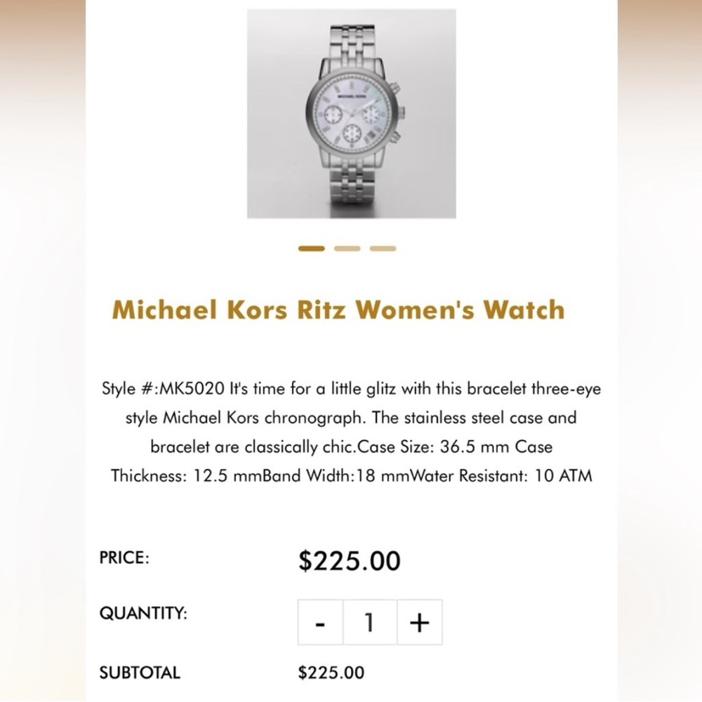 💜MICHAEL KORS Women’s WATCH needs battery💜 - Picture 4 of 9